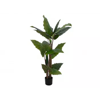 EUROPALMS Planta artificial de alocasia, 140 cm, verde, maceta negra 82508464