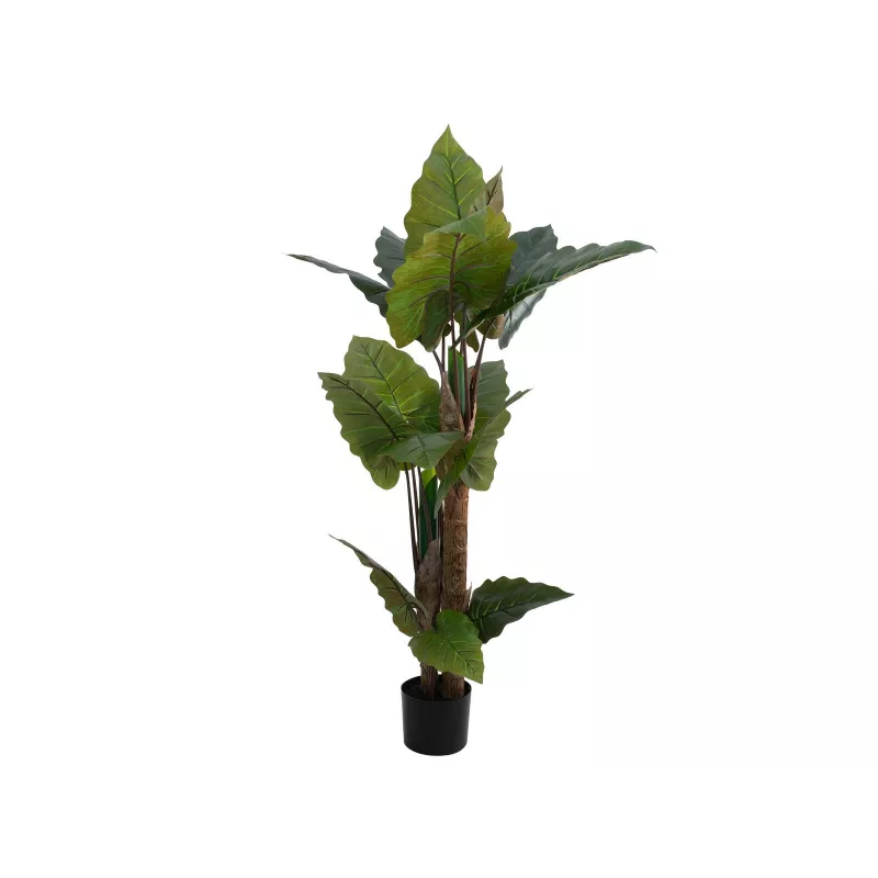 EUROPALMS Planta artificial de alocasia, 140 cm, verde, maceta negra 82508464
