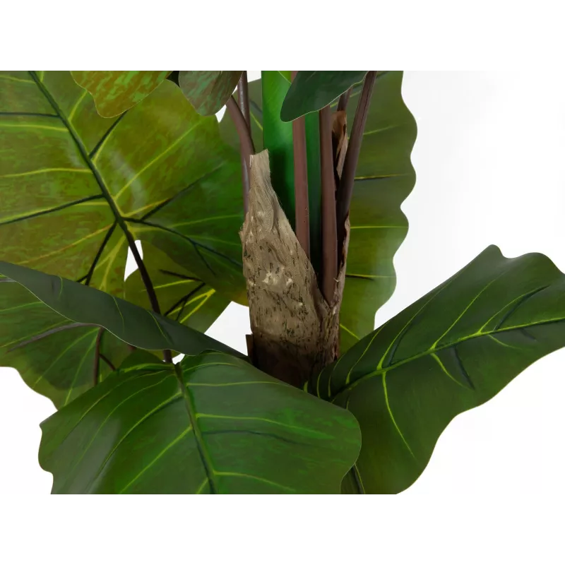 EUROPALMS Planta artificial de alocasia, 140 cm, verde, maceta negra 82508464