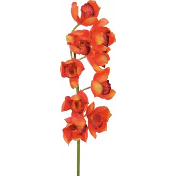 EUROPALMS Rama de cymbidium, artificial, roja, 90 cm (82530315)