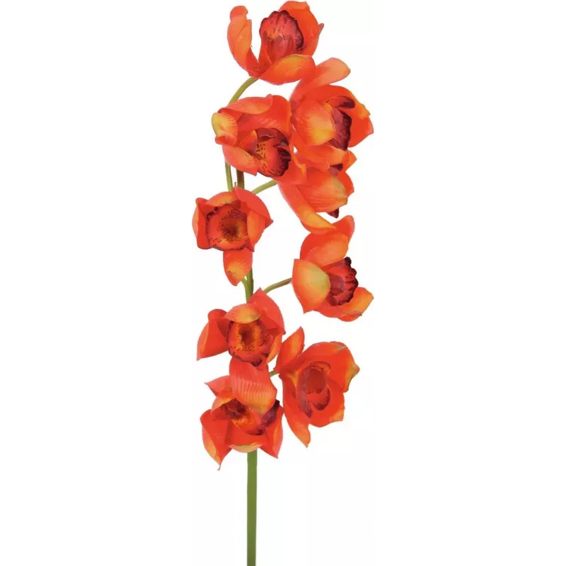 EUROPALMS Rama de cymbidium, artificial, roja, 90 cm (82530315)