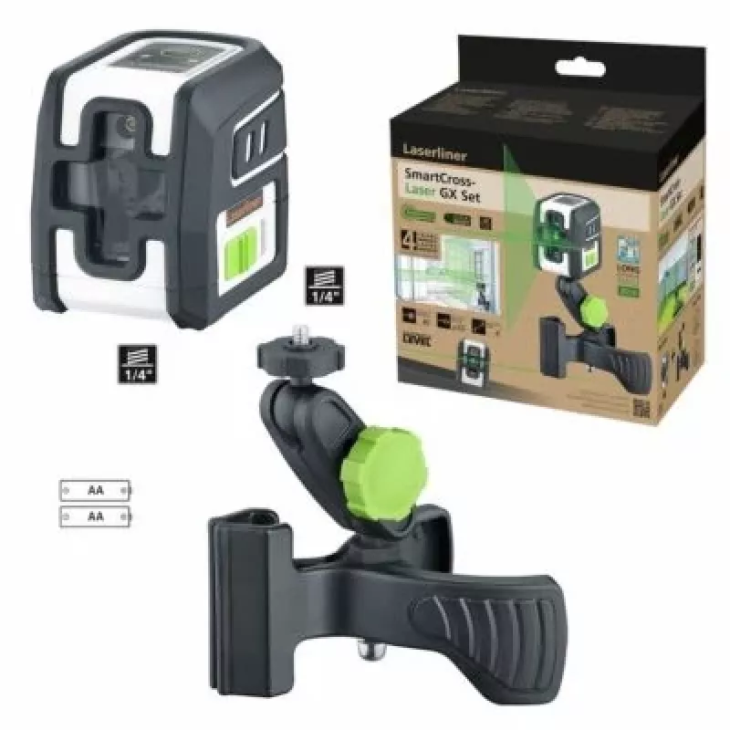 Laserliner SmartCross-Laser GX Set láser de líneas en cruz, alcance 40 m (036.731E)