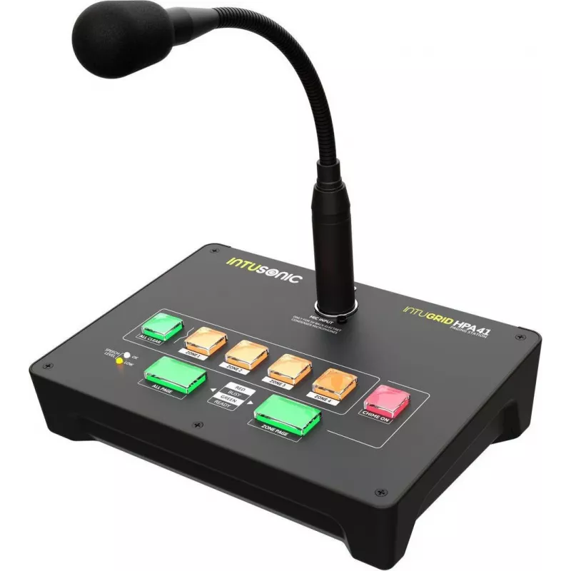 INTUSONIC HPA41 Estación de megafonía con micrófono de 4 zonas 12604192