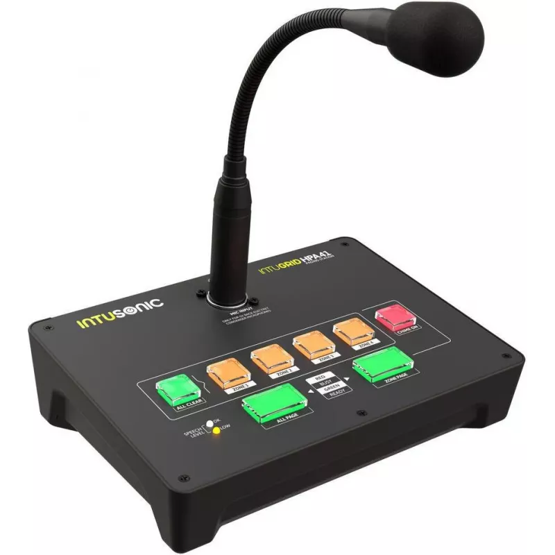 INTUSONIC HPA41 Estación de megafonía con micrófono de 4 zonas 12604192