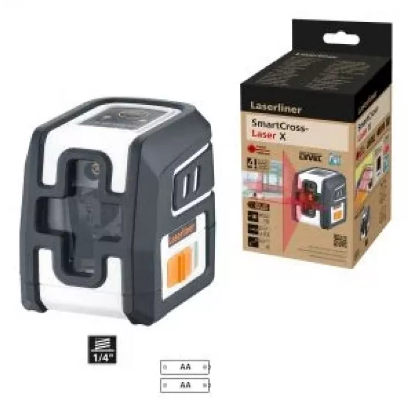 Laserliner SmartCross-Laser X Láser de líneas cruzadas autonivelante alcance máx. 10 m (036.735E)