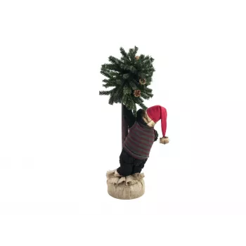 EUROPALMS Oso de Navidad con árbol de Navidad, 105 cm 83314804