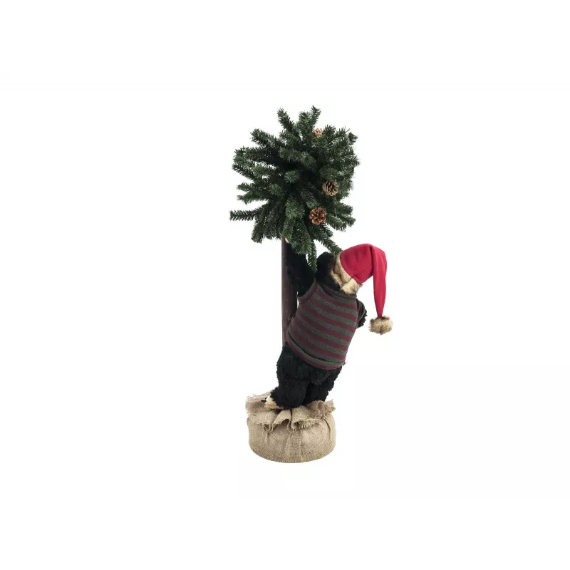 EUROPALMS Oso de Navidad con árbol de Navidad, 105 cm 83314804