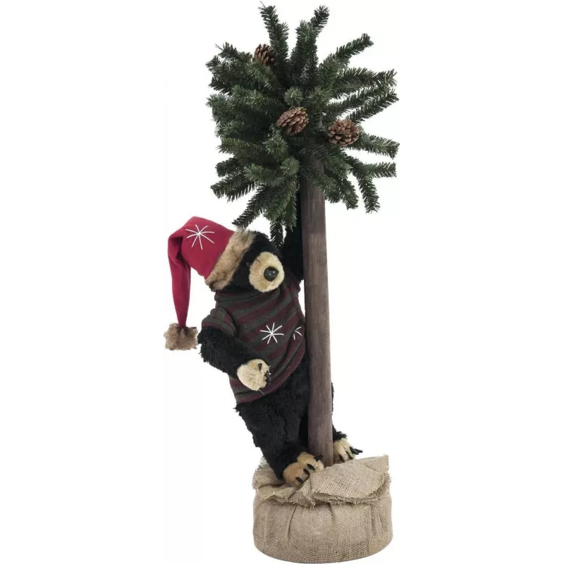 EUROPALMS Oso de Navidad con árbol de Navidad, 105 cm 83314804