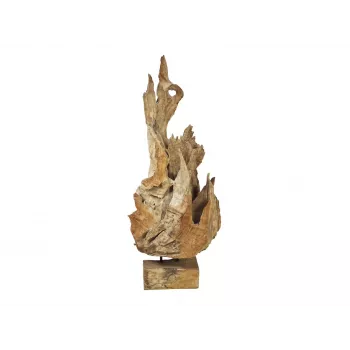 EUROPALMS Escultura de raíz de teca natural 160 cm 83200185