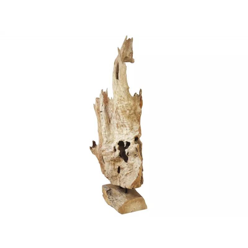 EUROPALMS Escultura de raíz de teca natural 160 cm 83200185