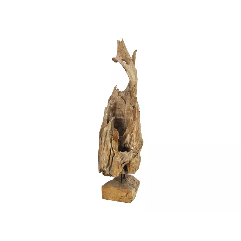 EUROPALMS Escultura de raíz de teca natural 160 cm 83200185