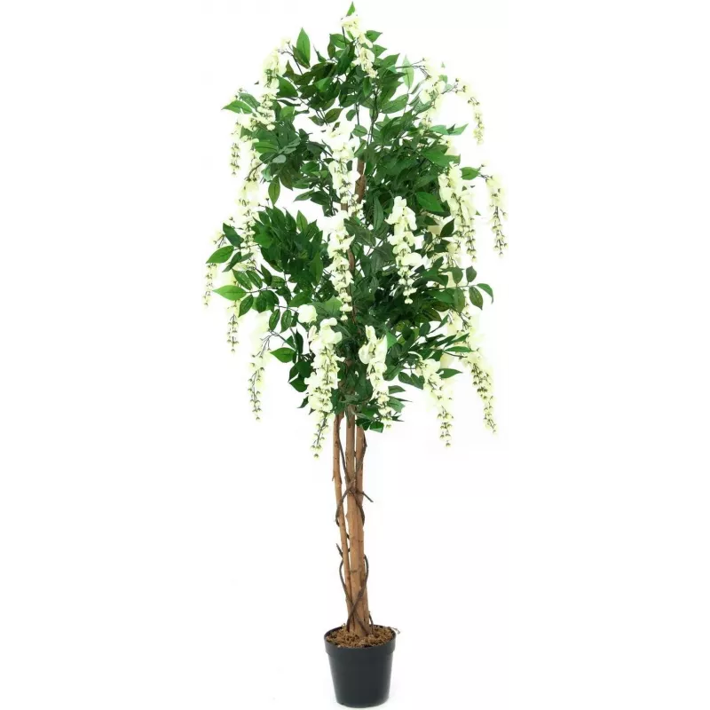 EUROPALMS Lluvia de oro planta artificial, blanca, 150 cm (82507105)