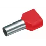Cimco 187720 Terminal de empalme doble 1 mm² parcialmente aislado rojo 100 uds.