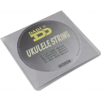 DIMAVERY Juego de cuerdas para ukelele, .028-.041, nailon, 4 cuerdas, afinación GCEA 26320084