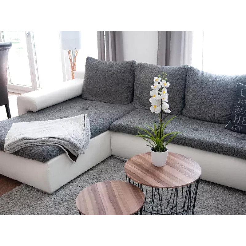 EUROPALMS Arreglo de orquídeas artificiales 1, en maceta, blanco-rosa, 60 cm 82530346