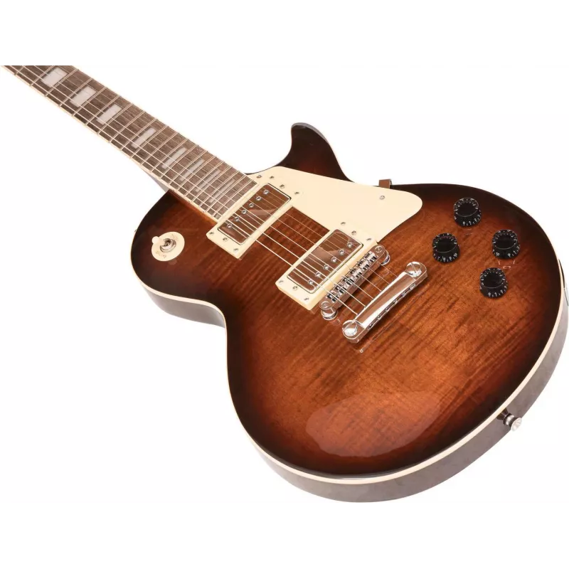 DIMAVERY LP-700 Guitarra eléctrica, Flamed Brown 26219389