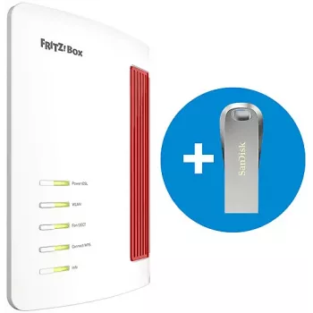 FRITZ!Box 7690 router Wi-Fi 7 VDSL/ADSL con unidad USB SanDisk de 64GB 20003169