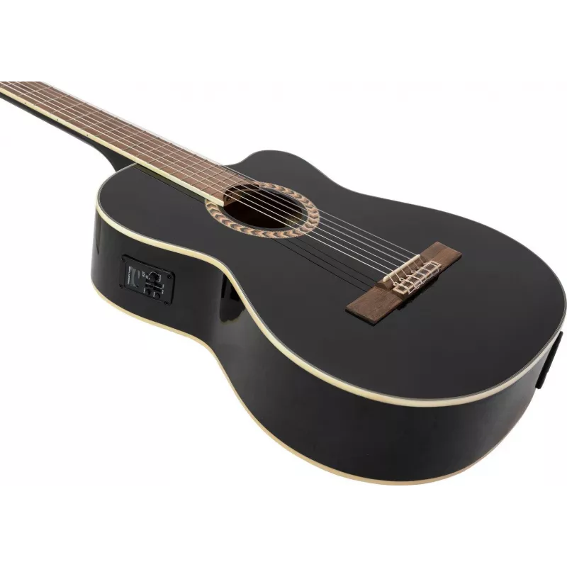 DIMAVERY CN-600E guitarra clásica, negra 26235007