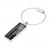 TROIKA ANONYMUS etiqueta de equipaje con solapa de protección, metal cromado, plata LTG26/MA