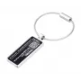 TROIKA ANONYMUS etiqueta de equipaje con solapa de protección, metal cromado, plata LTG26/MA