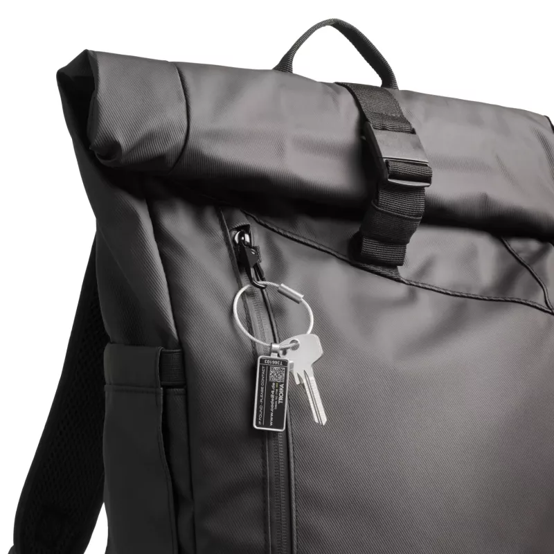 TROIKA ANONYMUS etiqueta de equipaje con solapa de protección, metal cromado, plata LTG26/MA
