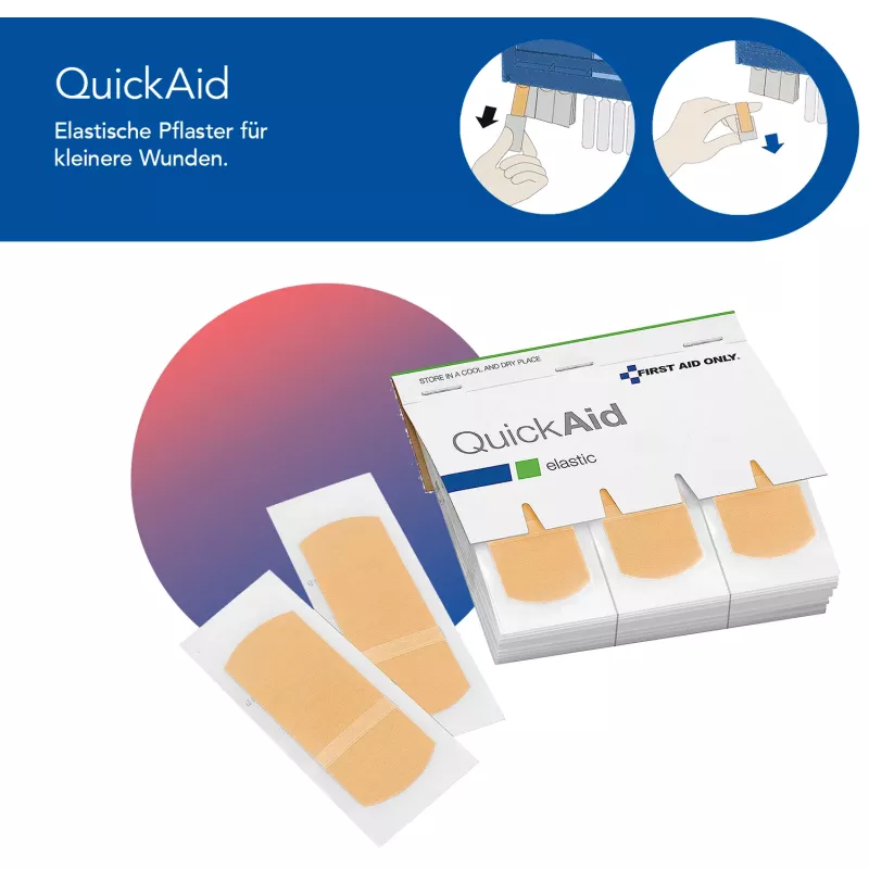 First Aid Only Quick+ Safe DIN EN 15154-4 botiquín de primeros auxilios, azul, montaje en pared, plástico ABS, contenido DIN 13157 P-44026 00