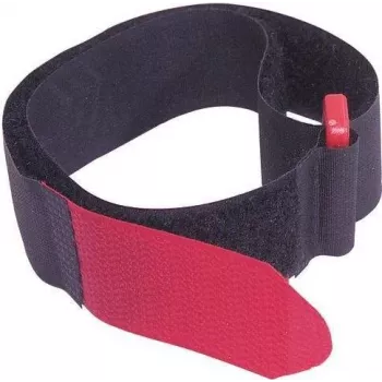 Bridas de cable de velcro 25x480 mm, negro, 10 uds., reutilizables 30006040