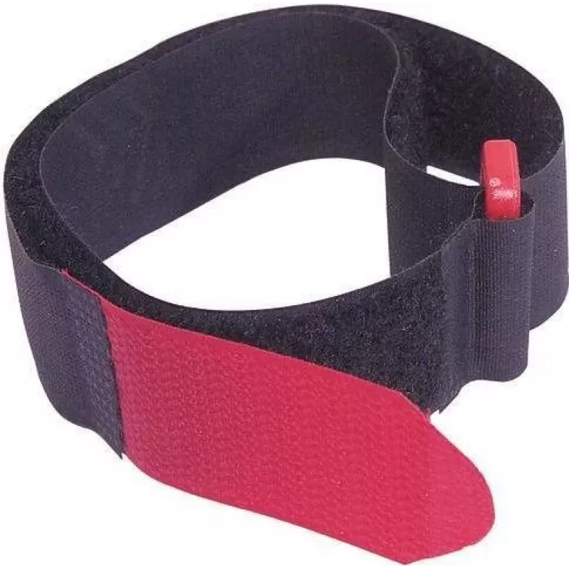 Bridas de cable de velcro 25x480 mm, negro, 10 uds., reutilizables 30006040