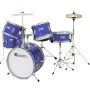 Dimavery JDS-305 Batería infantil azul con platillos y pedal de bombo