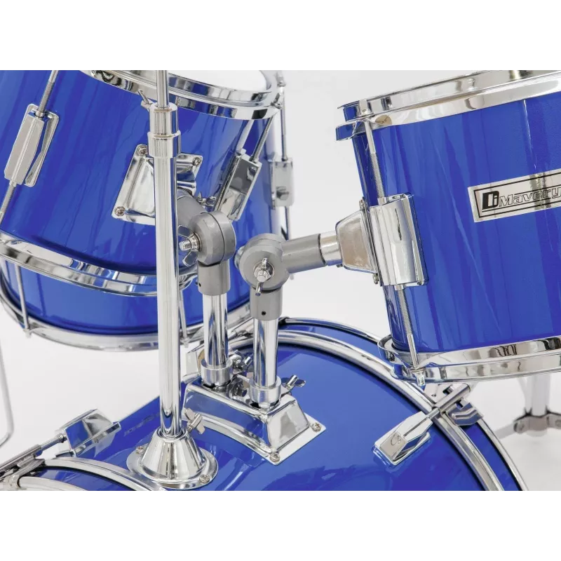 Dimavery JDS-305 Batería infantil azul con platillos y pedal de bombo
