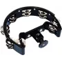 DIMAVERY pandereta semicircular con soporte, 16 pares de sonajas, negra 26056685