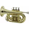 DIMAVERY TP-300 trompeta de bolsillo en Bb, lacado dorado 26503720