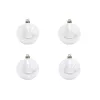 EUROPALMS set de bolas decorativas 10 cm, blanco, 4 unidades 83501264