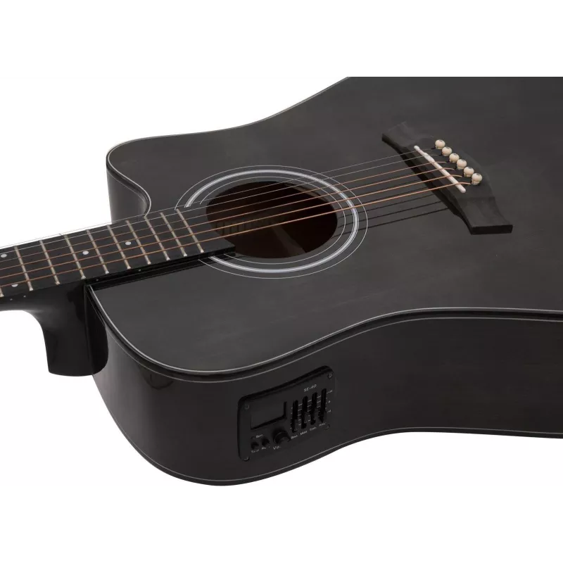 Dimavery STW-90 Guitarra acústica dreadnought, vintage black 26245082
