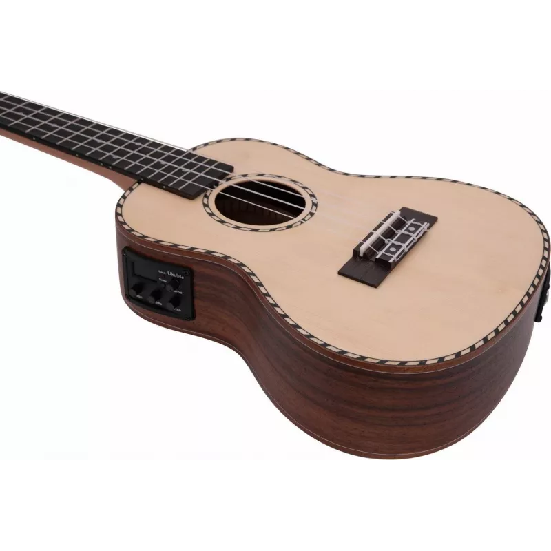 DIMAVERY UK-800 Ukelele de concierto, tapa maciza de abeto 26255857
