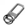 TROIKA ALVAR NERO Llavero con mosquetón, gunmetal/negro (KR26-05/GM)