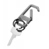 TROIKA ALVAR NERO Llavero con mosquetón, gunmetal/negro (KR26-05/GM)