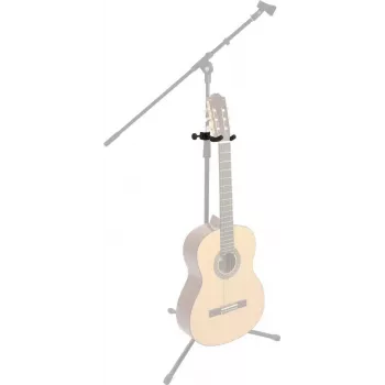 DIMAVERY Soporte de guitarra adaptador para pie de micrófono, negro 26348028