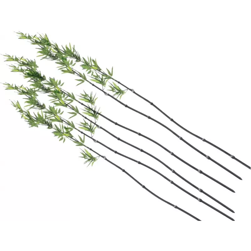 EUROPALMS Caña de bambú artificial con hojas, 180 cm, pack de 6 82509260