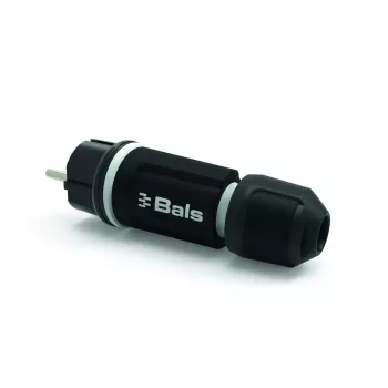 BALS 7371-1 conector macho Schuko 16A 3p 250V IP54 negro goma