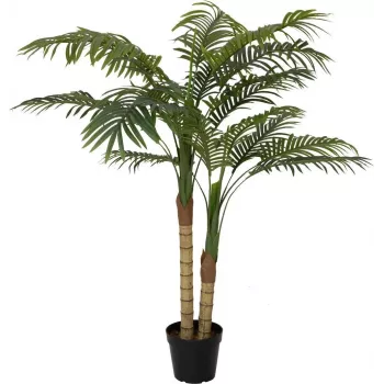 EUROPALMS Palmera areca, de 2 troncos, planta artificial, 120 cm (82509410)