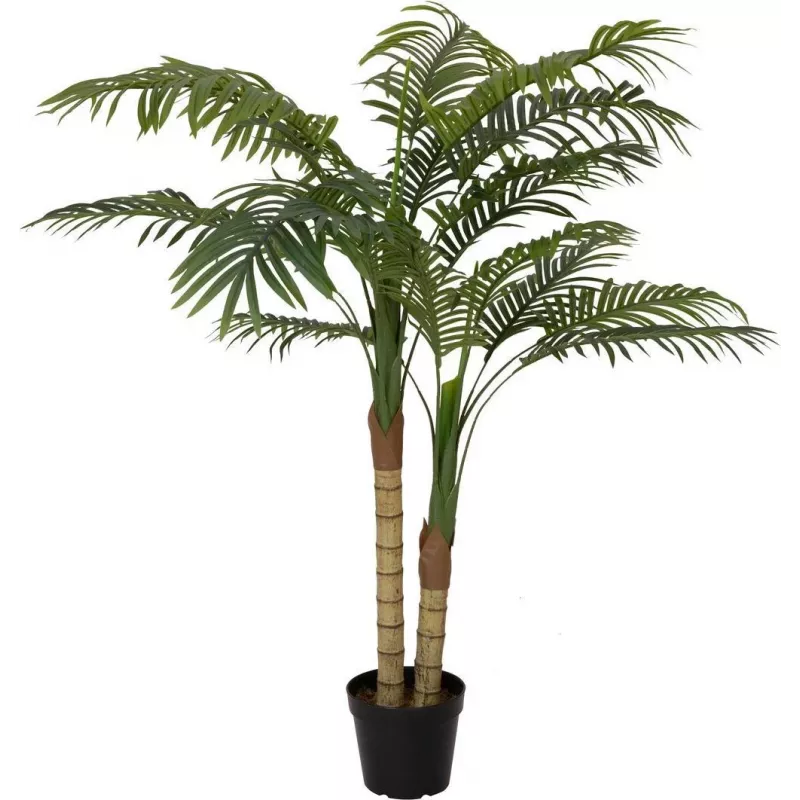 EUROPALMS Palmera areca, de 2 troncos, planta artificial, 120 cm (82509410)