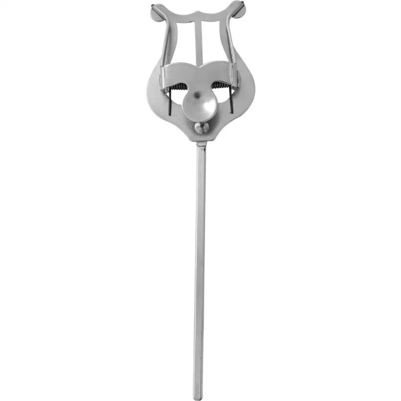 DIMAVERY lira de marcha para trompeta, metal niquelado, fijación por abrazadera, plata 26600540