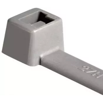 HellermannTyton 116-01818 Brida de poliamida gris, 100 mm x 2,5 mm, haz de 22 mm, pack de 100