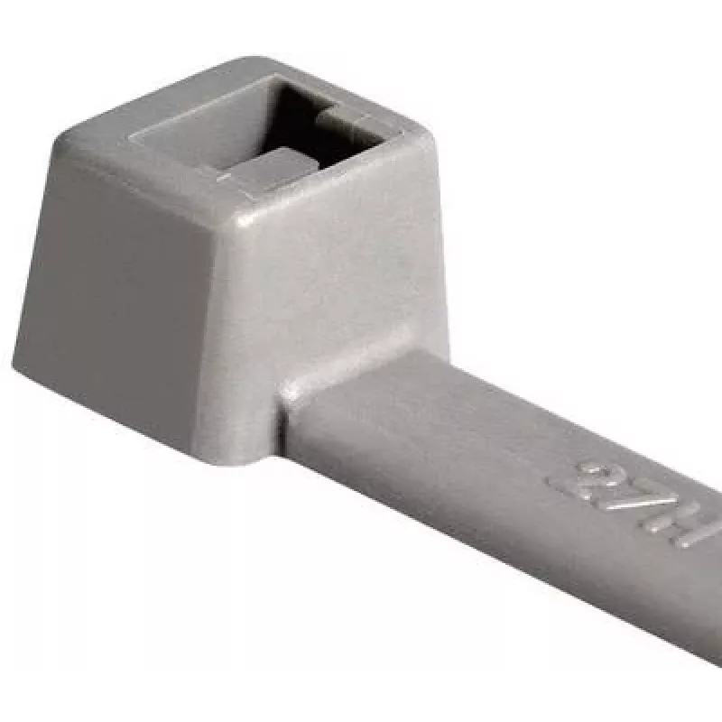 HellermannTyton 116-01818 Brida de poliamida gris, 100 mm x 2,5 mm, haz de 22 mm, pack de 100