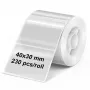 Olympia Rollo de etiquetas transparentes 40 mm x 30 mm, 230 etiquetas (6322)