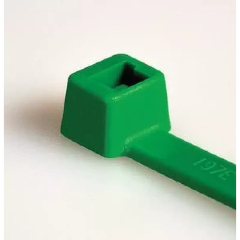 Bridas de cable estándar HellermannTyton T80R-N66-GN-C1, dentado interior, 210 mm x 4,6 mm, verde, 100 uds. 116-08015