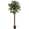 Árbol de camelias rojo con maceta EUROPALMS, planta artificial, 180 cm 82507226