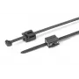 HellermannTyton T50ROSEC5B-PA66HS/PA66HIRHS-BK Brida con soporte de abeto, 200 x 4,6 mm, negro, 500 uds. 150-40581