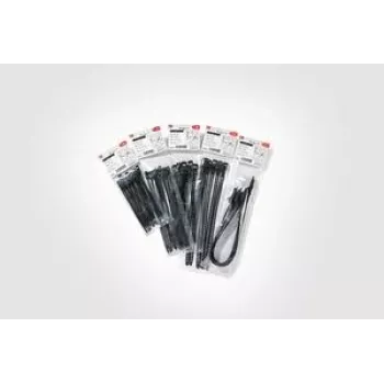 HellermannTyton SOFTFIX Brida reutilizable 180mm x 7mm negro pack de 16 (115-07190)
